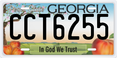 GA license plate CCT6255