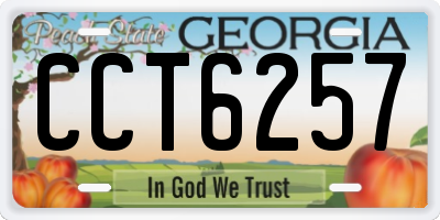 GA license plate CCT6257