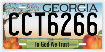 GA license plate CCT6266