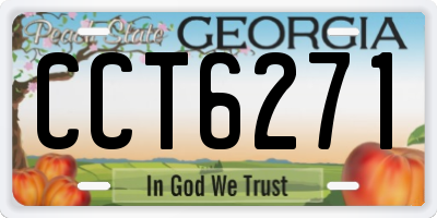 GA license plate CCT6271