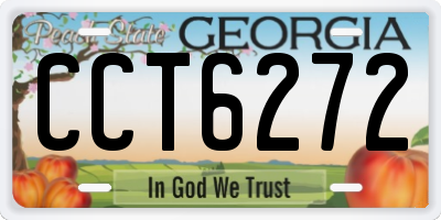 GA license plate CCT6272