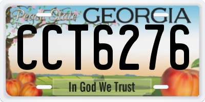 GA license plate CCT6276