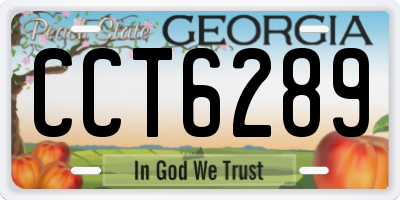 GA license plate CCT6289