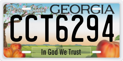 GA license plate CCT6294