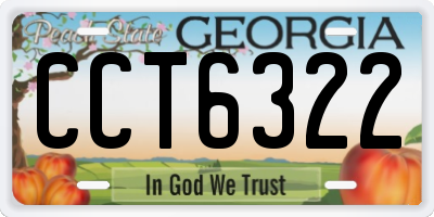 GA license plate CCT6322