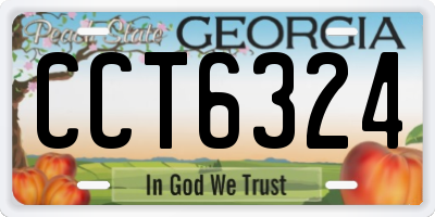 GA license plate CCT6324