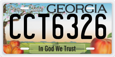 GA license plate CCT6326