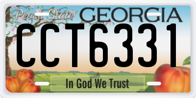 GA license plate CCT6331