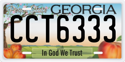 GA license plate CCT6333