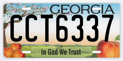 GA license plate CCT6337