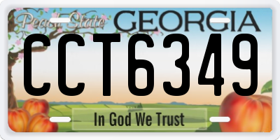 GA license plate CCT6349