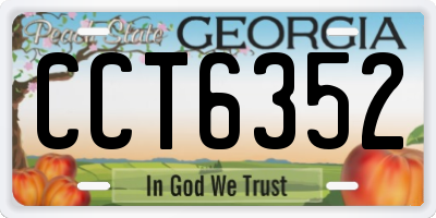 GA license plate CCT6352