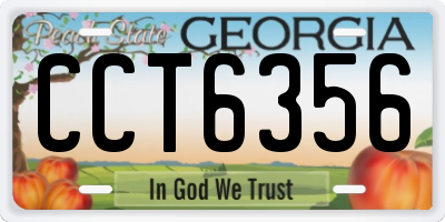 GA license plate CCT6356