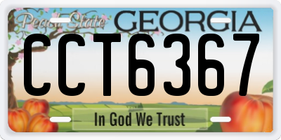 GA license plate CCT6367