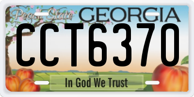 GA license plate CCT6370
