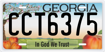 GA license plate CCT6375