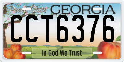 GA license plate CCT6376