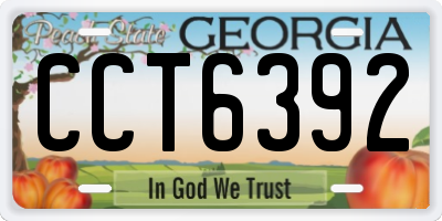 GA license plate CCT6392