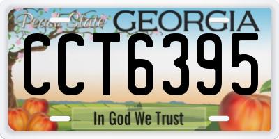 GA license plate CCT6395