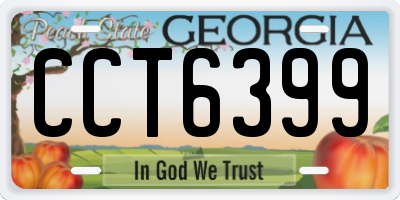 GA license plate CCT6399