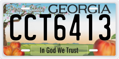 GA license plate CCT6413