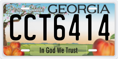 GA license plate CCT6414