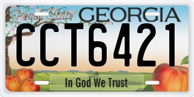 GA license plate CCT6421