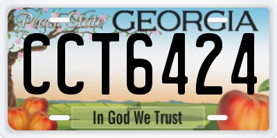 GA license plate CCT6424
