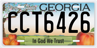 GA license plate CCT6426