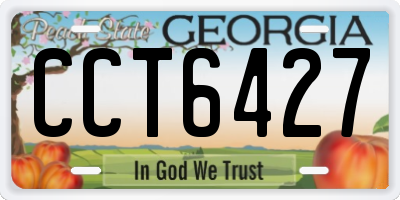 GA license plate CCT6427