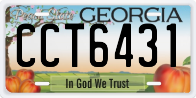 GA license plate CCT6431