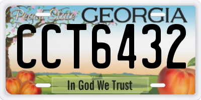 GA license plate CCT6432