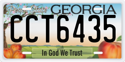 GA license plate CCT6435