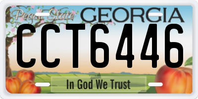 GA license plate CCT6446