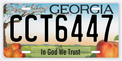 GA license plate CCT6447