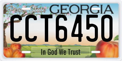 GA license plate CCT6450
