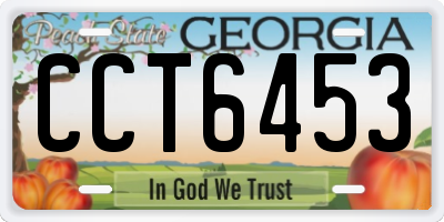 GA license plate CCT6453