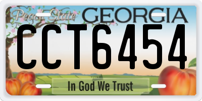 GA license plate CCT6454