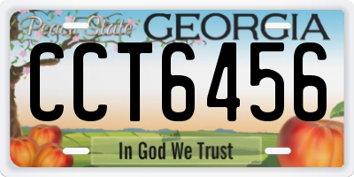 GA license plate CCT6456