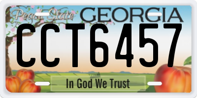 GA license plate CCT6457