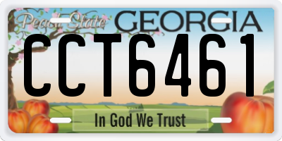 GA license plate CCT6461
