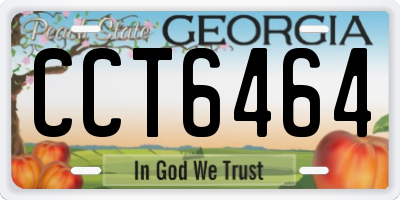 GA license plate CCT6464