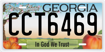 GA license plate CCT6469