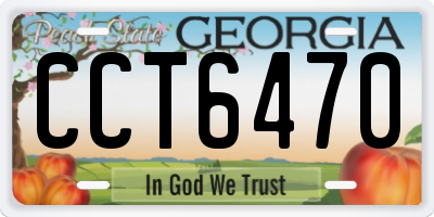 GA license plate CCT6470