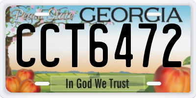 GA license plate CCT6472