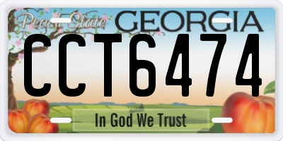 GA license plate CCT6474