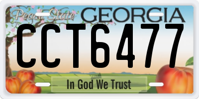 GA license plate CCT6477