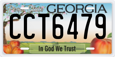 GA license plate CCT6479