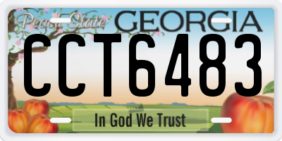 GA license plate CCT6483