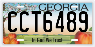 GA license plate CCT6489